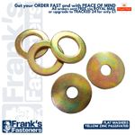 M4 M5 M6 M8 M10 M12 M14 M16 FLAT & FENDER WASHERS ZINC YELLOW PASSIVATED STEEL