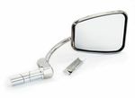 Halcyon 820 Bar End Mirror for Motorcycles, Stainless Steel Rectangular - Convex