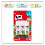 Pritt Glue Stick 22g Pack of 3 Strong Hold Safe Kids School Office Craft Adhesiv