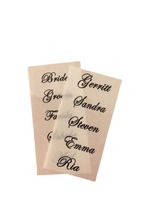 Clear Stickers Name Labels Wedding Place Cards Personalise Gifts Favours x 100