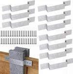 10/20X Fence Brackets Panel Security Anti-Rattle For 4" Post Support Galvanised