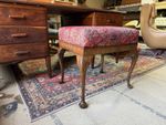 Pretty Vintage Stool upholstered With Afghan Style Fabric