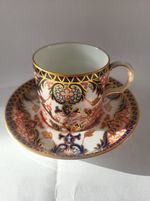 Rare 1938 Royal Crown Derby 383 Kings Pattern Coffee Cups & Saucers Set of 6