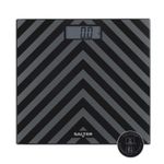 Salter Digital Bathroom Scale 180kg Capacity LCD Display Black Chevron Design
