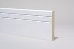 Skirting Board  White Primed MDF  Chamfered 2 VGrooves 119 x 14 x 2700mm