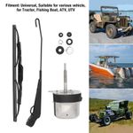 12V 105° Rotating Windshield Wiper Motor Kit Universal Electric Wiper Arm Mo NEW