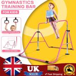 Pink Adjustable Kids Gymnastics Bars Horizontal High Bar Junior For Gym Training
