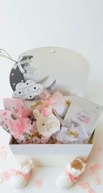 Newborn Baby Girl Personalised Gift Set Baby Shower Giftbox Hamper 