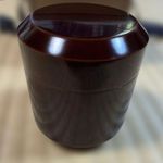 Tamenuri Wood Lacquer Natsume Tea Caddy With Box