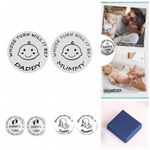 New Parent Turn Flip Decision Coin Mum and Dad Coin Decision Novelty Gift + Box
