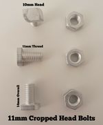 Bolts For Greenhouse 11mm CROPPED Head Greenhouse Bolts And Nuts Choose Quantity