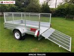 Brand New 7X5 Trailer With Cage Kit & Rear Loading Ramp - UK Manufactured APACHE