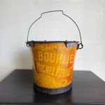 French Bouillie Advertising Bucket Antique Tin