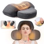 Electric Neck Massager Pillow Cervical Traction Heat Vibration Support UK Stock