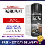 Black Fabric Spray Paint Aerosol Flexible Leather Vinyl Clothes Textile 200ml
