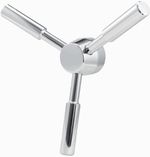 3 Spoke Safe Handle for Vault Door & Gun Safe Handle Chrome Heavy Duty Handle