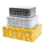 Set of 3 Cake Storage Tins – Nesting, Airtight Kitchen Food Containers