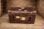 Monumental Victorian Steamer Trunk – Original Patina & Travel Labels-Museum Look