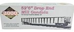 Proto 2000 HO Scale 52'6" Drop End Mill Gondola Plastic Model Kit WP No 6518 Box