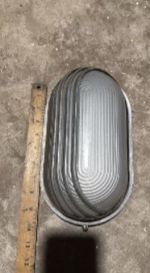 Salvaged Aluminium Ceiling Bulkhead light P-35