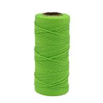 Green 328 Feet Mason Line, Braided Brick Line for Building, Gardening, Marking