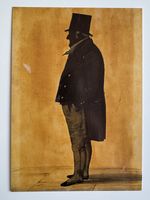 John Ruskin Silhouette said to be of JMW Turner  Postcard A6 Royal Academy Art