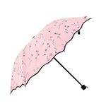Floral Sun Umbrella 8 Ribs Portable Summer