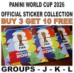 PANINI WORLD CUP 2026 STICKER COLLECTION - GROUP J - GROUP K - GROUP L - ENGLAND