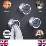 3x Push In Tea Towel Holder Rubber Grip Hook Self Adhesive Kitchen Cloth Clip UK