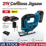 Cordless Jigsaw 6-Speed for Makita 18V - Top Handle Wood Cutter, 2 Battery