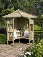 Rowlinson Solway Garden Corner Arbour Bench Seat Pressure Treated