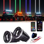 Laser RGB LED Whip Lights Whipless Antenna Remote For ATV UTV Can Am Polaris RZR