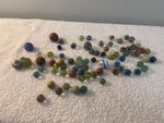 Antique Vintage German Glass Marbles Multiple Sizes Colours