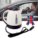 Portable 12V Car Electric Kettle 1L, Travel Tea Coffee Jug for Van Camping Trip