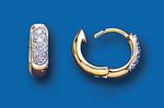 Men's Earring Diamond Huggie Earring 9 Carat Yellow Gold Hoop Earring