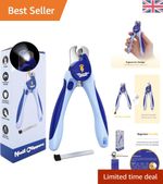 Professional-Grade Blue Dog Nail Clippers for Medium to Large Breeds - LED Light