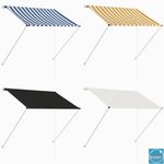 Terrace Window Awning Retractable Sun Protection Balcony Canopy Steel Frame