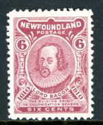 Canada 1910 Newfoundland 6¢ Claret Type 1 Scott #92 Mint S261