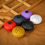 3inch Rain Drum for Outside Garden Steel Tongue Drum Rain Chime 6 Note Drum Gift
