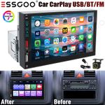 7" Single Din Car Stereo Touch Screen Radio Apple CarPlay Android Auto BT FM+CAM