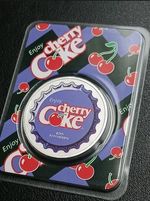 Coca Cola 1 Oz 999 Fine Silver Cherry Coke 40th Anniversary Bar. Mintage 5,000