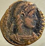 Constantine The Great Genuine Roman Coin 336-337AD 2 Soldiers Gloria Exercitas