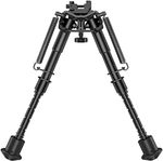 6-9Inches Adjustable Rifle Bipod Spring Return with Adapter for Hunting Shooting