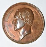 Leopold I 1856 Belgium Medal 25th Anniversary of Inauguration by Leopold Wiener