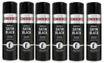6 x Simoniz Large Satin Black Acrylic Aerosol Car Spray Paint 500ml SIMP16D