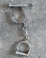 Cast Iron Working Handcuff With a Key Silver Antique Finish 12" Lock & Key