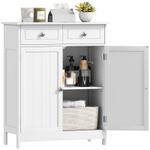 kleankin Bathroom Floor Cabinet with 2 Drawers, White，Used