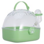 Light Green Small Pet Carrier Durable ABS Hamster Cage Travel Carrier for Pets