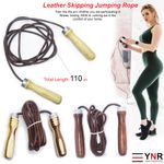 Heavy Duty Leather Skipping Rope Gym Fitness Boxing Jump Weight Loss Adults Kids