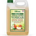 Pure Source Nutrition Apple Cider Vinegar With the "Mother" 5 Litre 100% Organic